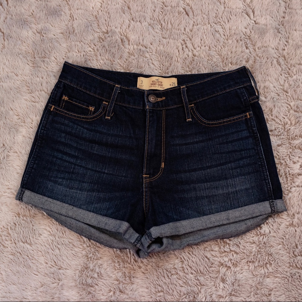 Hollister high rise jean short shorts
